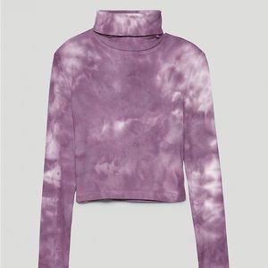 Aritzia Sunday Best Cloud Purple Cropped Turtleneck